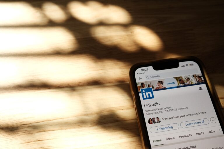 perfil profissional no LinkedIn